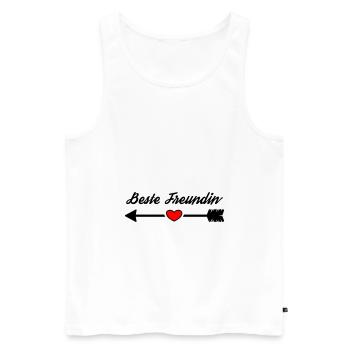 Beste Freundin Pfeil nach Rechts - Männer Premium Bio Tank Top - Weiß - Vorne - AI Model Male 178 light (178cm)