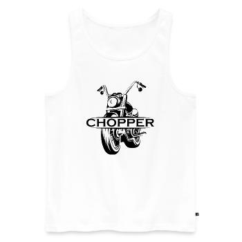 chopper icon logo icon motorcycle freedom club - Men's Premium Organic Tank Top - white - Front - Michal (187cm)