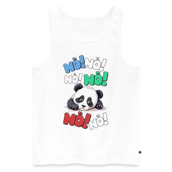 Nö Einfach Nö No Nein Panda Bär Lustig Spruch - Männer Premium Bio Tank Top - Weiß - Vorne - Michal (187cm)
