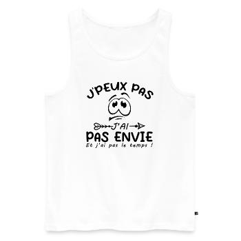 I can't I don't want to - Men's Premium Organic Tank Top - white - Front - AI Model Male 178 light (178cm)