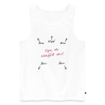 Opa du schaffst das - Männer Premium Bio Tank Top - Weiß - Vorne - AI Model Male 178 light (178cm)