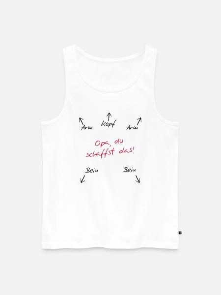 Opa du schaffst das - Männer Premium Bio Tank Top - Weiß