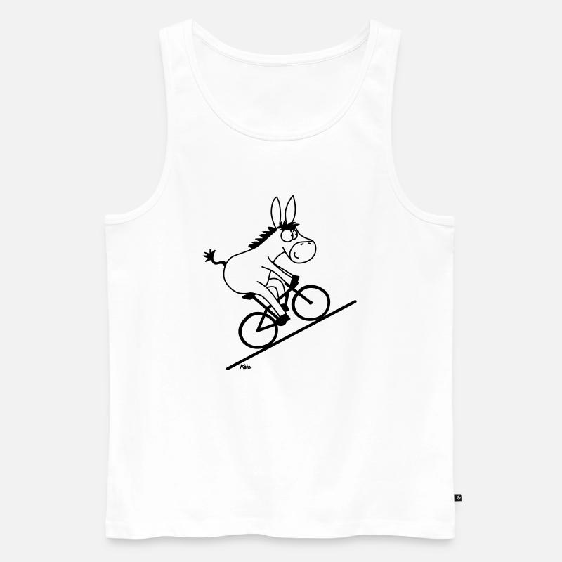 Drahtesel - Männer Premium Bio Tank Top - Weiß
