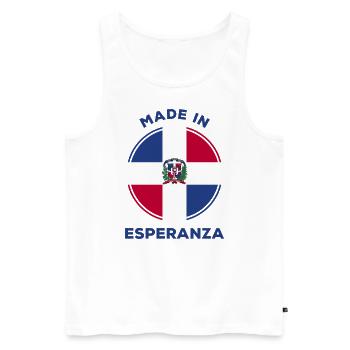 Esperanza - Débardeur bio Premium Homme - blanc - Devant - AI Model Male 178 light (178cm)