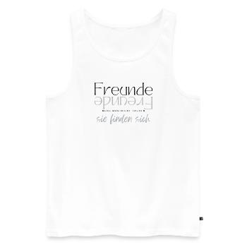 Beste Freunde FREUND Kumpel Kumpels - Männer Premium Bio Tank Top - Weiß - Vorne - AI Model Male 178 light (178cm)
