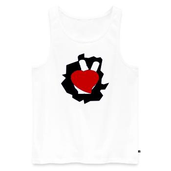 liebe grüße an - Männer Premium Bio Tank Top - Weiß - Vorne - Michal (187cm)