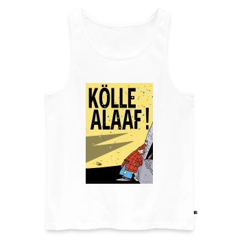Cologne Carnival Alaaf Cartoon - Men's Premium Organic Tank Top - white - Front - AI Model Male 178 light (178cm)