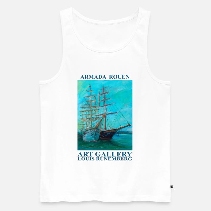 ARMADA ROUEN LOUIS RUNEMBERG - Männer Premium Bio Tank Top - Weiß