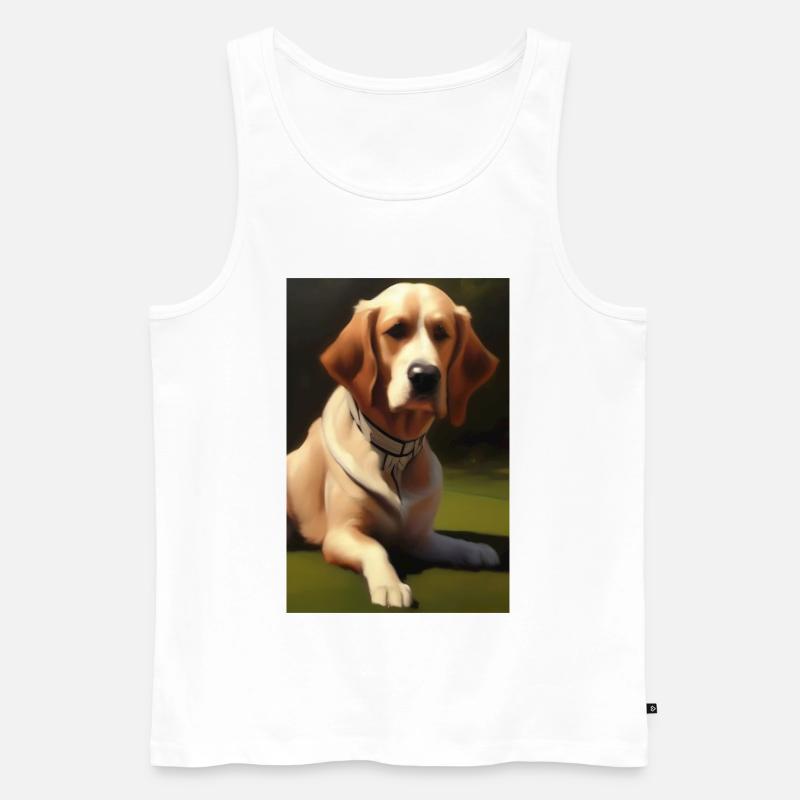 Hunde Bild - Männer Premium Bio Tank Top - Weiß