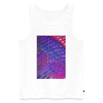 Shapes and patterns - Men's Premium Organic Tank Top - white - Front - AI Model Male 178 light (178cm)