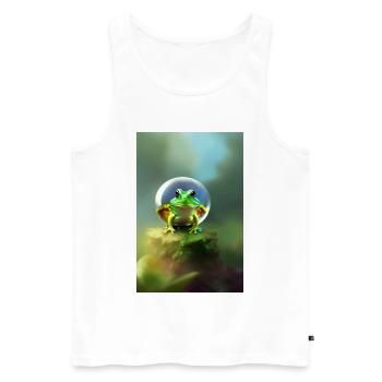 Frosch Kugel - Männer Premium Bio Tank Top - Weiß - Vorne - Michal (187cm)