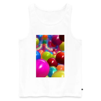Bunte Bälle - Männer Premium Bio Tank Top - Weiß - Vorne - Michal (187cm)