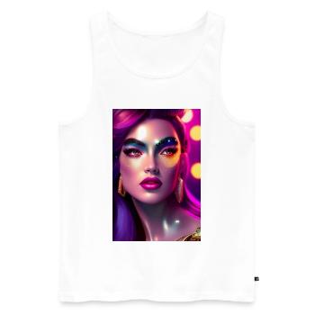 Beautiful woman - Men's Premium Organic Tank Top - white - Front - Michal (187cm)