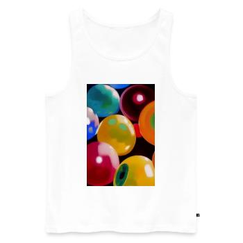 Colorful balls bubbles - Men's Premium Organic Tank Top - white - Front - Michal (187cm)