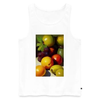 Fruit - Débardeur bio Premium Homme - blanc - Devant - AI Model Male 178 light (178cm)