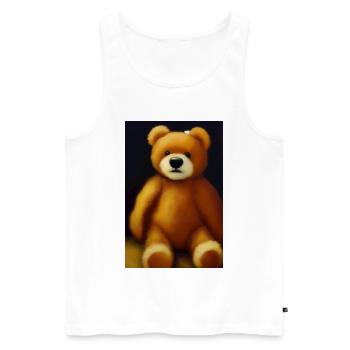 Teddy bear - Men's Premium Organic Tank Top - white - Front - Michal (187cm)