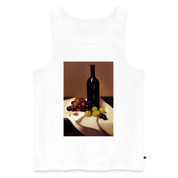 Wine drinkers - Men's Premium Organic Tank Top - white - Front - AI Model Male 178 light (178cm)