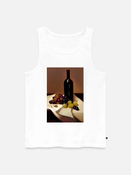 Wein Trinker - Männer Premium Bio Tank Top - Weiß