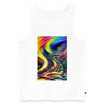 Abstrakte Kunst - Männer Premium Bio Tank Top - Weiß - Vorne - AI Model Male 178 light (178cm)