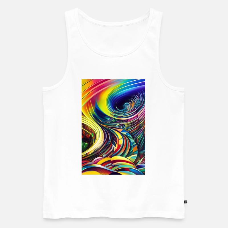 Abstrakte Kunst - Männer Premium Bio Tank Top - Weiß