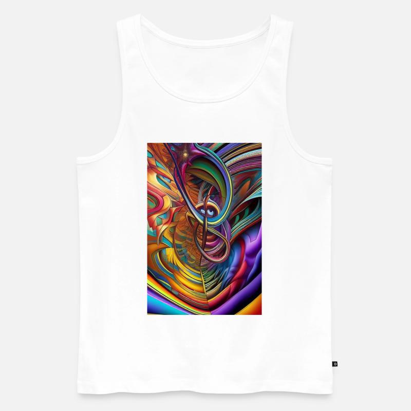 Abstrakte Kunst - Männer Premium Bio Tank Top - Weiß