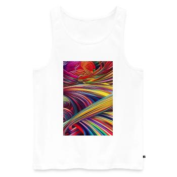 Abstrakte Kunst - Männer Premium Bio Tank Top - Weiß - Vorne - AI Model Male 178 light (178cm)