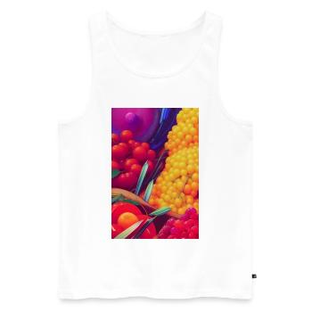 Früchte - Männer Premium Bio Tank Top - Weiß - Vorne - AI Model Male 178 light (178cm)