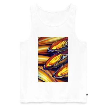 Mussels - Men's Premium Organic Tank Top - white - Front - AI Model Male 178 light (178cm)