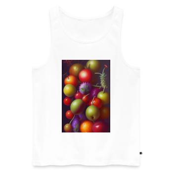 Fruit - Débardeur bio Premium Homme - blanc - Devant - AI Model Male 178 light (178cm)