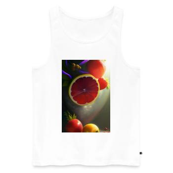Früchte - Männer Premium Bio Tank Top - Weiß - Vorne - AI Model Male 178 light (178cm)