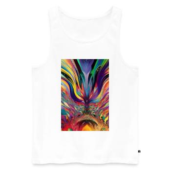Abstrakte Kunst - Männer Premium Bio Tank Top - Weiß - Vorne - AI Model Male 178 light (178cm)