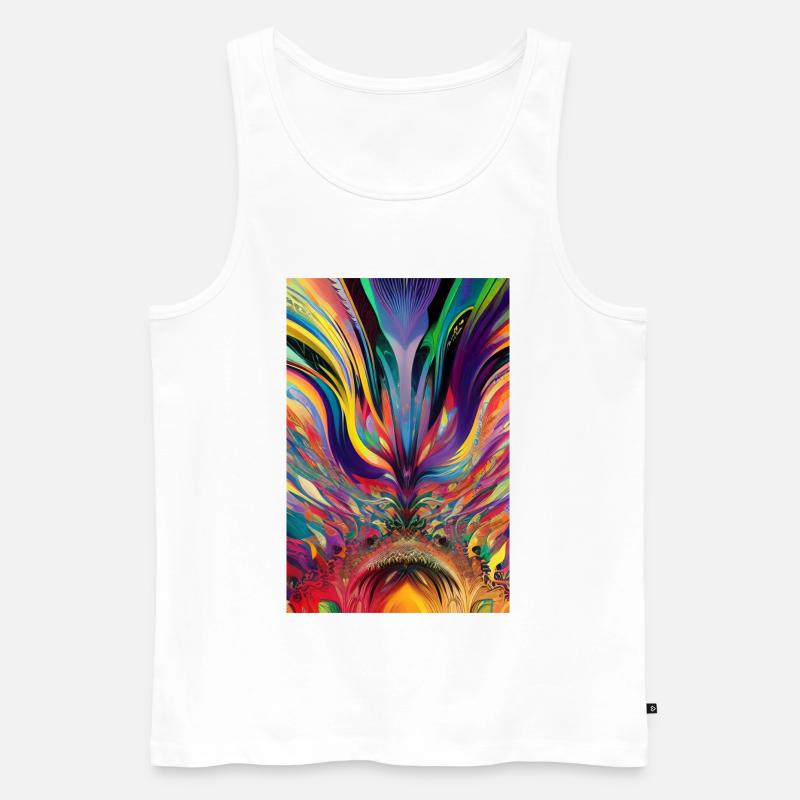 Abstrakte Kunst - Männer Premium Bio Tank Top - Weiß