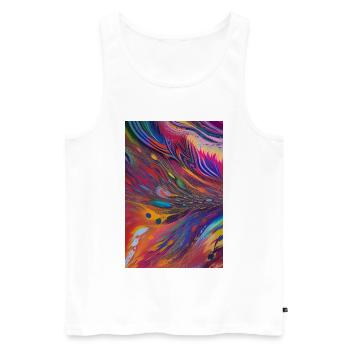 Abstrakte Kunst - Männer Premium Bio Tank Top - Weiß - Vorne - AI Model Male 178 light (178cm)