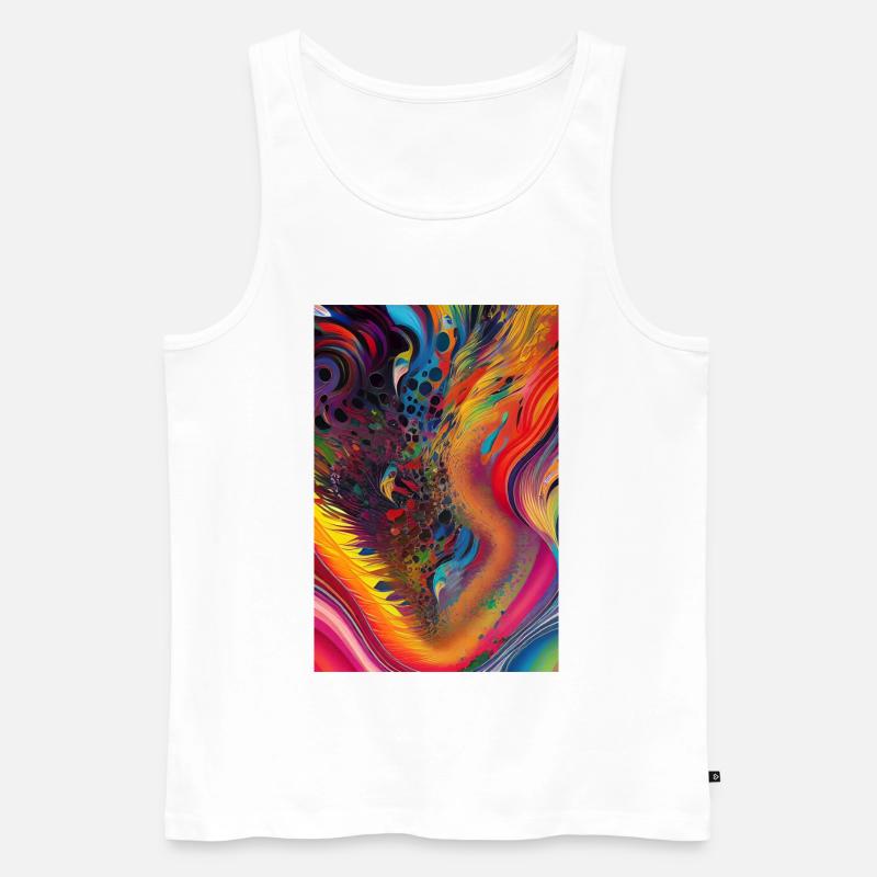 Abstrakte Kunst - Männer Premium Bio Tank Top - Weiß