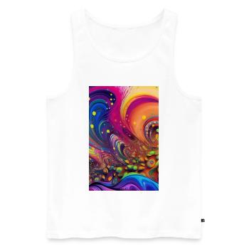 Abstrakte Kunst - Männer Premium Bio Tank Top - Weiß - Vorne - AI Model Male 178 light (178cm)
