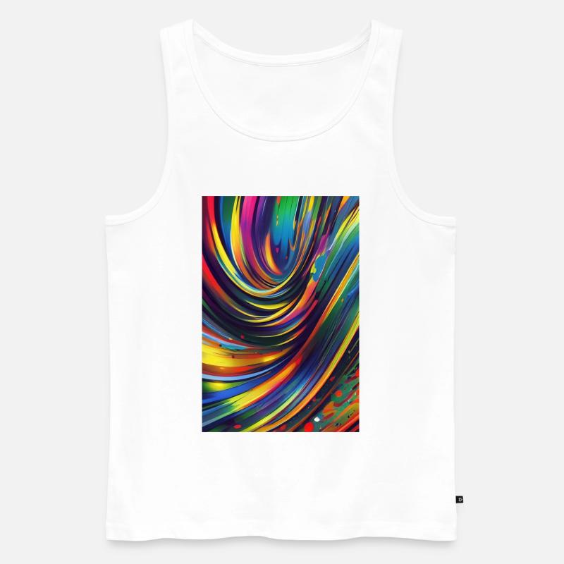 Abstrakte Kunst - Männer Premium Bio Tank Top - Weiß