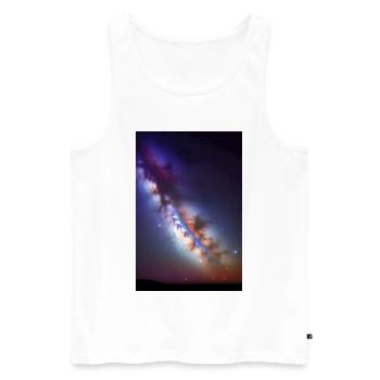 Weltall und Planeten - Männer Premium Bio Tank Top - Weiß - Vorne - Michal (187cm)