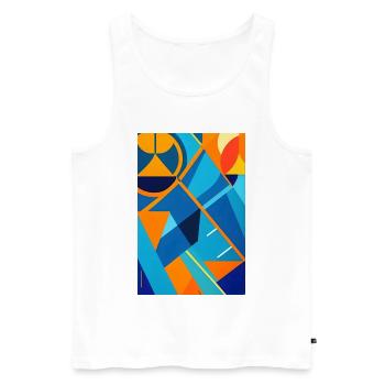 Abstrakte Kunst - Männer Premium Bio Tank Top - Weiß - Vorne - AI Model Male 178 light (178cm)