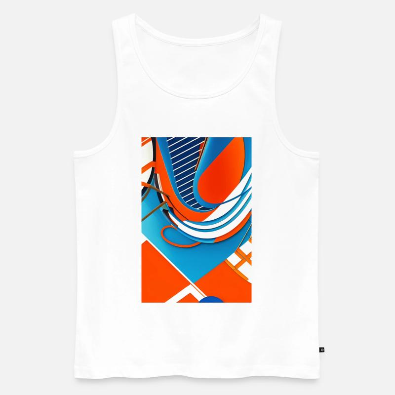 Abstrakte Kunst - Männer Premium Bio Tank Top - Weiß