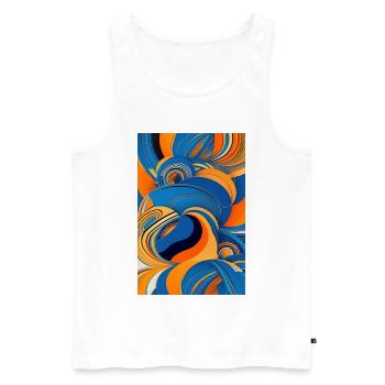 Abstrakte Kunst - Männer Premium Bio Tank Top - Weiß - Vorne - AI Model Male 178 light (178cm)