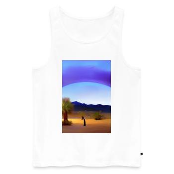 Arabian Desert - Men's Premium Organic Tank Top - white - Front - AI Model Male 178 light (178cm)