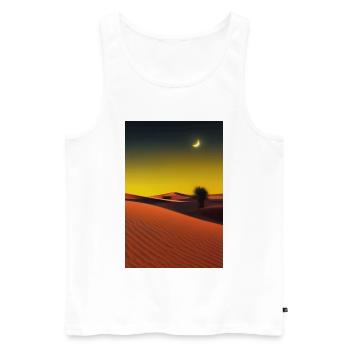 Arabian Desert - Men's Premium Organic Tank Top - white - Front - AI Model Male 178 light (178cm)
