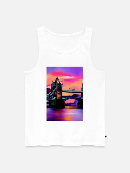Bridges in London - Men's Premium Organic Tank Top - white