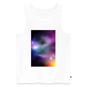 Galaxie Bild - Männer Premium Bio Tank Top - Weiß - Vorne - AI Model Male 178 light (178cm)