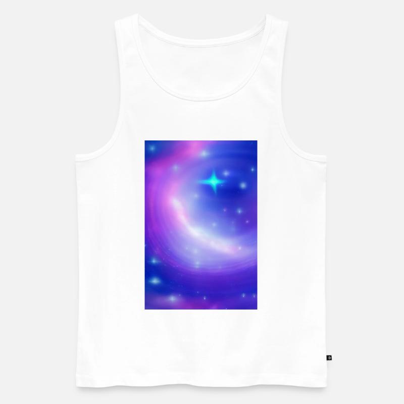 Galaxie Bild - Männer Premium Bio Tank Top - Weiß