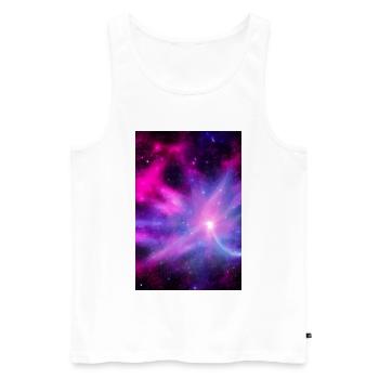 Galaxie Bild - Männer Premium Bio Tank Top - Weiß - Vorne - AI Model Male 178 light (178cm)