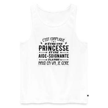 Prinzessin und Pflegerin - Männer Premium Bio Tank Top - Weiß - Vorne - Michal (187cm)