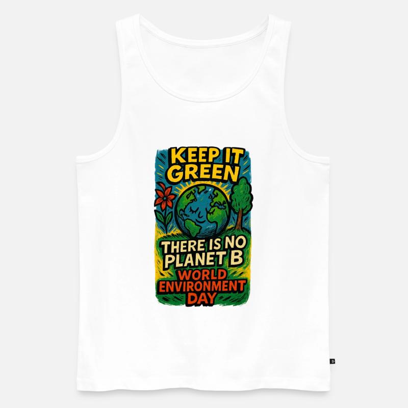 Erdbewusstsein Earth Day Design - Männer Premium Bio Tank Top - Weiß