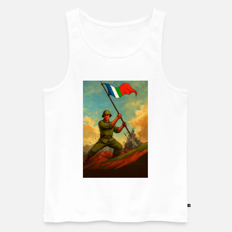 MOLUKKEN DER ERSTEN GENERATION - Männer Premium Bio Tank Top - Weiß