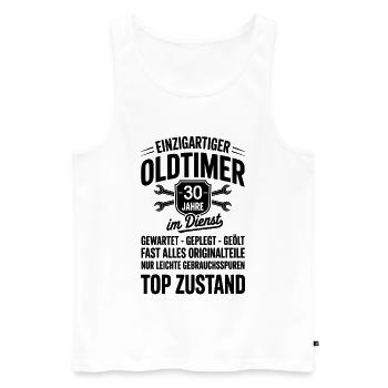 30 Years of Service Anniversary - Men's Premium Organic Tank Top - white - Front - Michal (187cm)
